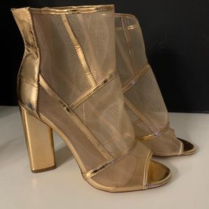 Gold & Mesh Heels